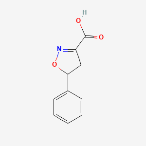 molecular formula C10H9NO3 B1601504 5-Phenyl-4,5-dihydro-1,2-oxazole-3-carboxylic acid CAS No. 10313-27-6