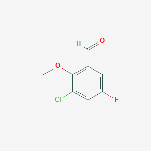molecular formula C8H6ClFO2 B1601505 3-Chloro-5-fluoro-2-methoxybenzaldehyde CAS No. 82129-41-7