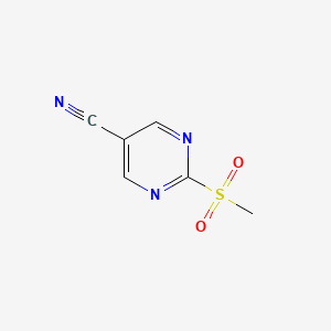 molecular formula C6H5N3O2S B1601506 2-(Methylsulfonyl)pyrimidine-5-carbonitrile CAS No. 38275-50-2