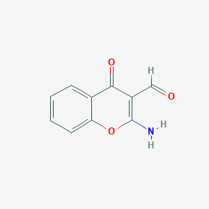 molecular formula C10H7NO3 B160151 2-氨基-3-甲酰基色酮 CAS No. 61424-76-8