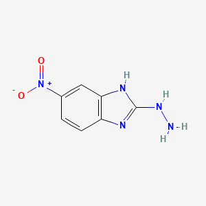 molecular formula C7H7N5O2 B1601518 2-Hydrazino-5-nitro-1H-1,3-benzimidazole CAS No. 91467-48-0