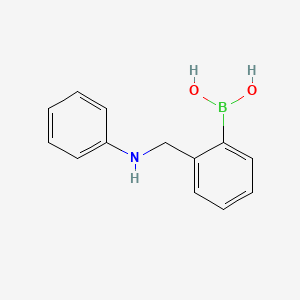 molecular formula C13H14BNO2 B1601549 2-(N-Phenylaminomethyl)phenylboronic acid CAS No. 327096-48-0
