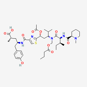 molecular formula C42H63N5O10S B1601550 管胞抑素B CAS No. 205304-87-6