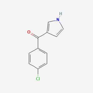 molecular formula C11H8ClNO B1601601 (4-氯苯基)(1H-吡咯-3-基)甲酮 CAS No. 62128-38-5