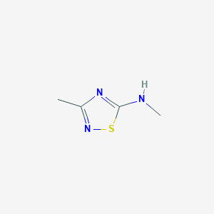 molecular formula C4H7N3S B1601608 N,3-二甲基-1,2,4-噻二唑-5-胺 CAS No. 35550-13-1