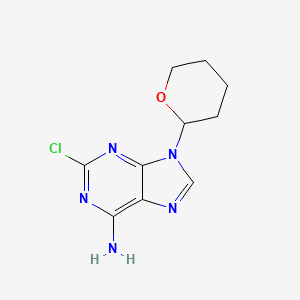 molecular formula C10H12ClN5O B1601612 2-Chloro-9-(tetrahydropyran-2-yl)adenine CAS No. 77111-77-4