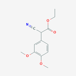 molecular formula C13H15NO4 B1601613 Ethyl 2-cyano-2-(3,4-dimethoxyphenyl)acetate CAS No. 36848-69-8
