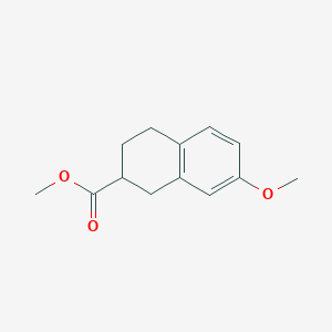 molecular formula C13H16O3 B1601628 Methyl 7-methoxy-1,2,3,4-tetrahydronaphthalene-2-carboxylate CAS No. 65844-56-6