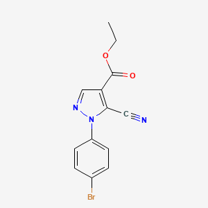 molecular formula C13H10BrN3O2 B1601649 1-(4-溴苯基)-5-氰基-1H-吡唑-4-甲酸乙酯 CAS No. 98475-71-9