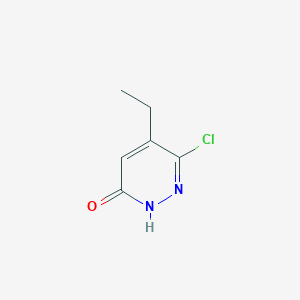 molecular formula C6H7ClN2O B1601686 6-氯-5-乙基吡哒嗪-3(2H)-酮 CAS No. 61404-44-2