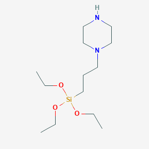 molecular formula C13H30N2O3Si B1601696 Piperazine, 1-[3-(triethoxysilyl)propyl]- CAS No. 67154-23-8