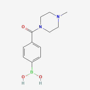 molecular formula C12H17BN2O3 B1601737 4-(4-Methylpiperazine-1-carbonyl)phenylboronic acid CAS No. 374927-12-5