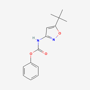 molecular formula C14H16N2O3 B1601758 苯基 5-叔丁基异恶唑-3-基氨基甲酸酯 CAS No. 81479-48-3