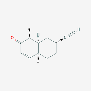 molecular formula C14H18O B160179 (1R,4aS,7R,8aR)-7-ethynyl-1,4a-dimethyl-1,5,6,7,8,8a-hexahydronaphthalen-2-one CAS No. 10208-55-6