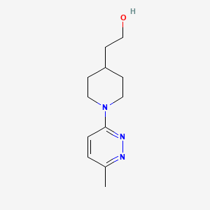 molecular formula C12H19N3O B1601830 4-Piperidineethanol, 1-(6-methyl-3-pyridazinyl)- CAS No. 124438-51-3