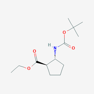 molecular formula C13H23NO4 B1601832 (1R,2R)-2-((叔丁氧羰基)氨基)环戊烷甲酸乙酯 CAS No. 245115-20-2