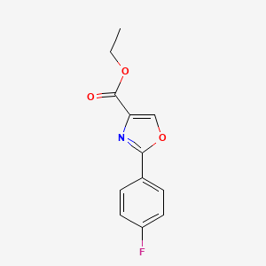 molecular formula C12H10FNO3 B1601835 2-(4-氟苯基)恶唑-4-羧酸乙酯 CAS No. 132089-42-0