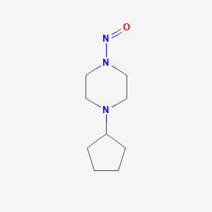 molecular formula C9H17N3O B1601858 1-Cyclopentyl-4-nitrosopiperazine CAS No. 61379-66-6