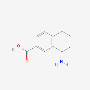 molecular formula C11H13NO2 B1601869 8-Amino-5,6,7,8-tetrahydronaphthalene-2-carboxylic acid CAS No. 349101-96-8