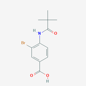 molecular formula C12H14BrNO3 B1601887 3-Bromo-4-pivalamidobenzoic acid CAS No. 139058-18-7
