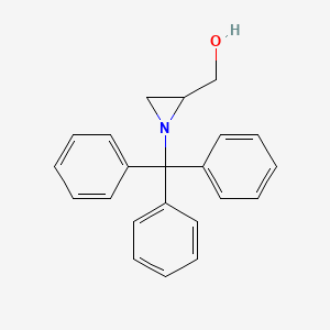 molecular formula C22H21NO B1601896 [1-(Triphenylmethyl)aziridin-2-yl]methanol CAS No. 193635-04-0
