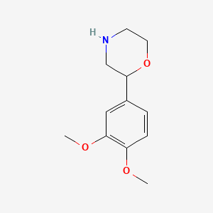 molecular formula C12H17NO3 B1601921 2-(3,4-二甲氧基苯基)吗啉 CAS No. 100370-59-0
