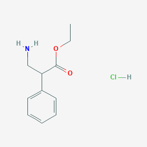 molecular formula C11H16ClNO2 B1601938 Ethyl 3-amino-2-phenylpropanoate hydrochloride CAS No. 29753-99-9