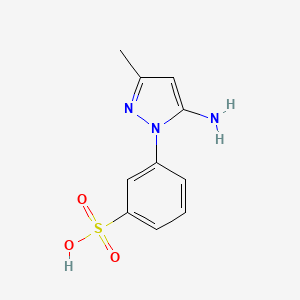 molecular formula C10H11N3O3S B1601950 3-(5-Amino-3-methyl-1H-pyrazol-1-yl)benzenesulfonic acid CAS No. 23646-86-8