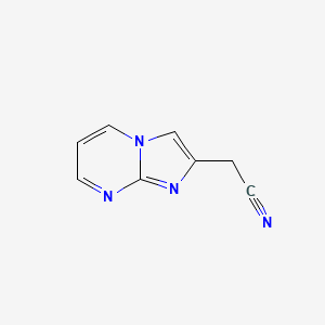molecular formula C8H6N4 B1601965 2-(咪唑并[1,2-a]嘧啶-2-基)乙腈 CAS No. 57892-72-5