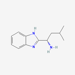 molecular formula C12H17N3 B1601968 (1S)-1-(1H-Benzimidazol-2-yl)-3-methylbutan-1-amine CAS No. 59592-31-3