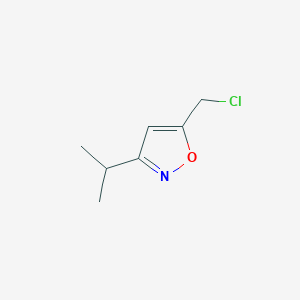 molecular formula C7H10ClNO B1601998 5-(Chloromethyl)-3-isopropylisoxazole CAS No. 64988-71-2
