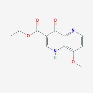 molecular formula C12H12N2O4 B1602000 8-甲氧基-4-氧代-1,4-二氢-1,5-萘啶-3-羧酸乙酯 CAS No. 64761-20-2
