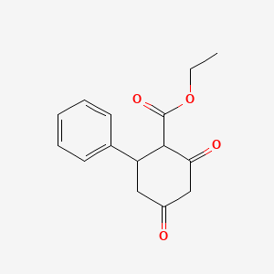 molecular formula C15H16O4 B1602012 Ethyl 2,4-dioxo-6-phenylcyclohexanecarboxylate CAS No. 56540-06-8