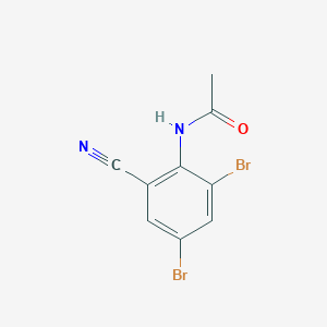 molecular formula C9H6Br2N2O B1602050 N-(2,4-Dibromo-6-cyanophenyl)acetamide CAS No. 189635-00-5
