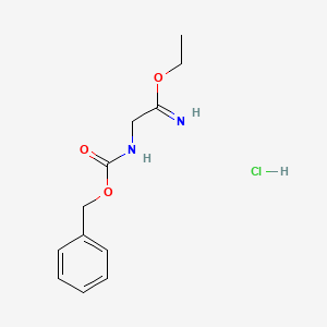 molecular formula C12H17ClN2O3 B1602055 Ethyl 2-(((benzyloxy)carbonyl)amino)acetimidate hydrochloride CAS No. 51030-44-5