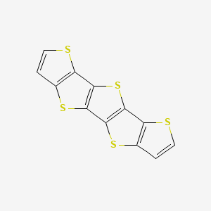 molecular formula C12H4S5 B1602061 Thieno[2',3':4,5]thieno[3,2-b]thieno[2',3':4,5]thieno[2,3-d]thiophene CAS No. 124796-79-8