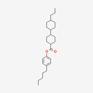 molecular formula C27H42O2 B1602062 （反式，反式）-4-戊基苯基 4'-丙基-[1,1'-双（环己烷）]-4-羧酸酯 CAS No. 84078-44-4