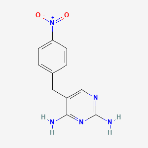 molecular formula C11H11N5O2 B1602073 2,4-Diamino-5-(4-nitrobenzyl)pyrimidine CAS No. 69945-52-4