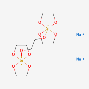 molecular formula C10H20Na2O10Si2 B1602079 Disodium;5-[2-(1,4,6,9-tetraoxa-5-silanuidaspiro[4.4]nonan-5-yloxy)ethoxy]-1,4,6,9-tetraoxa-5-silanuidaspiro[4.4]nonane CAS No. 137704-78-0