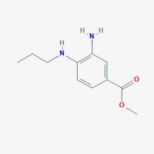 molecular formula C11H16N2O2 B1602103 甲基3-氨基-4-(丙基氨基)苯甲酸酯 CAS No. 762295-22-7
