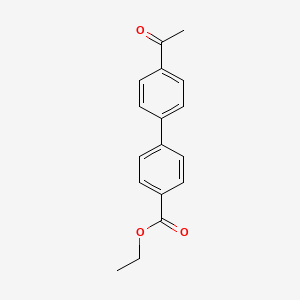 molecular formula C17H16O3 B1602115 4'-乙酰基-[1,1'-联苯]-4-甲酸乙酯 CAS No. 119838-61-8