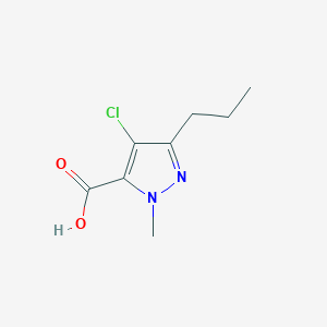 molecular formula C8H11ClN2O2 B1602124 4-氯-1-甲基-3-丙基-1H-吡唑-5-羧酸 CAS No. 128537-49-5