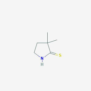 molecular formula C6H11NS B1602135 3,3-Dimethylpyrrolidine-2-thione CAS No. 127103-83-7