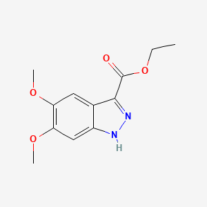 molecular formula C12H14N2O4 B1602139 Ethyl 5,6-dimethoxy-1H-indazole-3-carboxylate CAS No. 29281-06-9