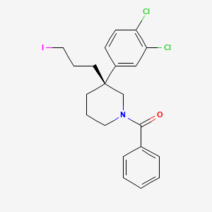 molecular formula C21H22Cl2INO B1602146 (S)-(3-(3,4-Dichlorophenyl)-3-(3-iodopropyl)piperidin-1-yl)(phenyl)methanone CAS No. 188916-67-8