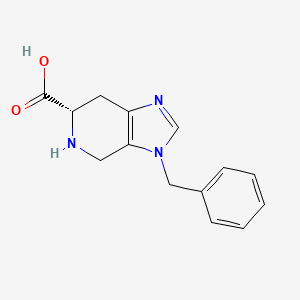 molecular formula C14H15N3O2 B1602162 (S)-3-Benzyl-4,5,6,7-tetrahydro-3H-imidazo[4,5-c]pyridine-6-carboxylic acid CAS No. 768322-42-5