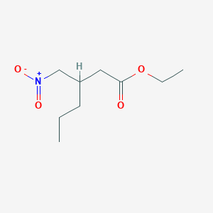 molecular formula C9H17NO4 B1602163 Ethyl 3-(nitromethyl)hexanoate CAS No. 128013-61-6