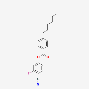 molecular formula C21H22FNO2 B1602211 4-氰基-3-氟苯基 4-庚基苯甲酸酯 CAS No. 86776-54-7