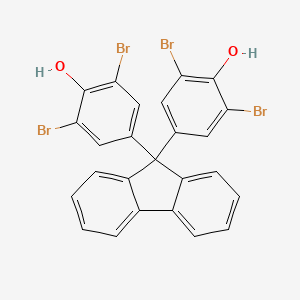 molecular formula C25H14Br4O2 B1602254 Phenol, 4,4'-(9H-fluoren-9-ylidene)bis[2,6-dibromo- CAS No. 94854-03-2