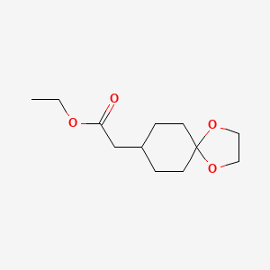 molecular formula C12H20O4 B1602264 Ethyl 2-(1,4-dioxaspiro[4.5]decan-8-yl)acetate CAS No. 62141-26-8